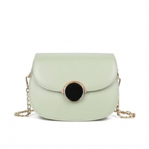 Ensfarvet Damesadel Crossbody-Tasker