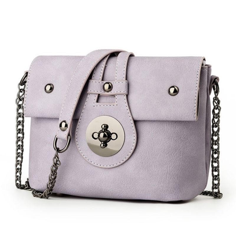 Erircdress Candy Color Latch Mini Crossbody-Taske