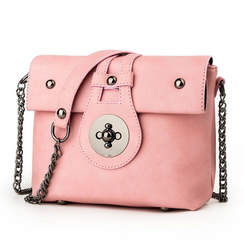 Erircdress Candy Color Latch Mini Crossbody-Taske