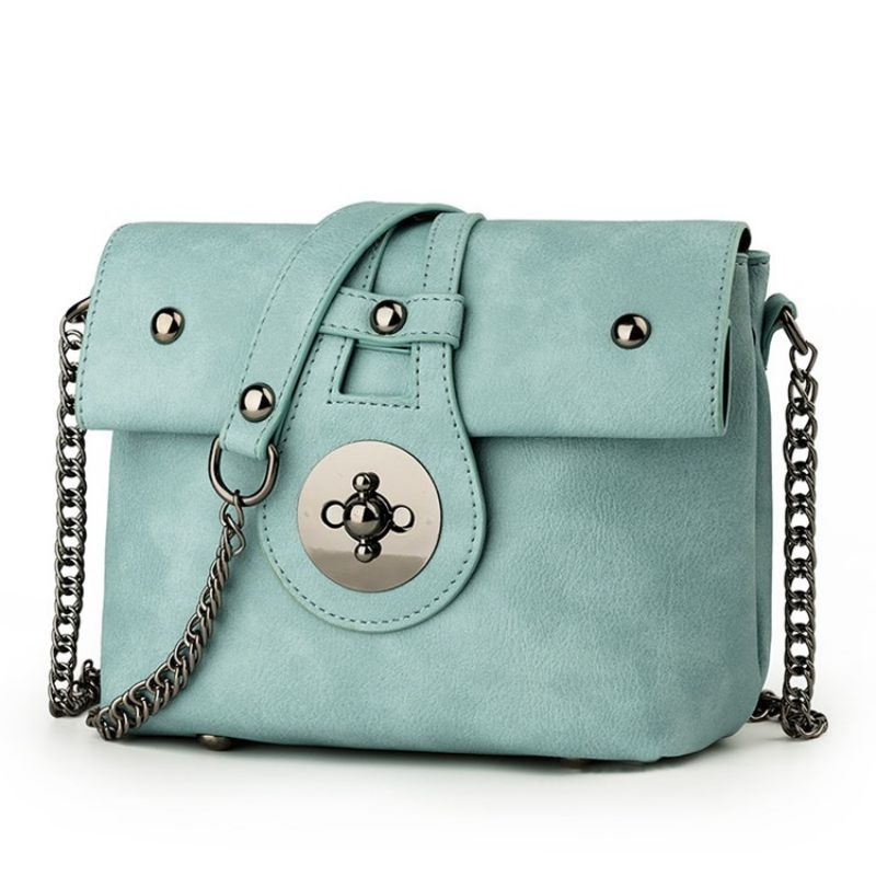 Erircdress Candy Color Latch Mini Crossbody-Taske