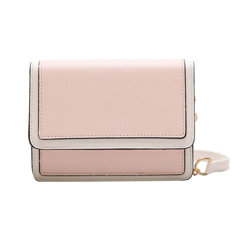 Frisk Stil Farveblok Crossbody Taske