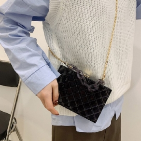 Koreansk Lås Med Almindelig Flap Crossbody-Tasker