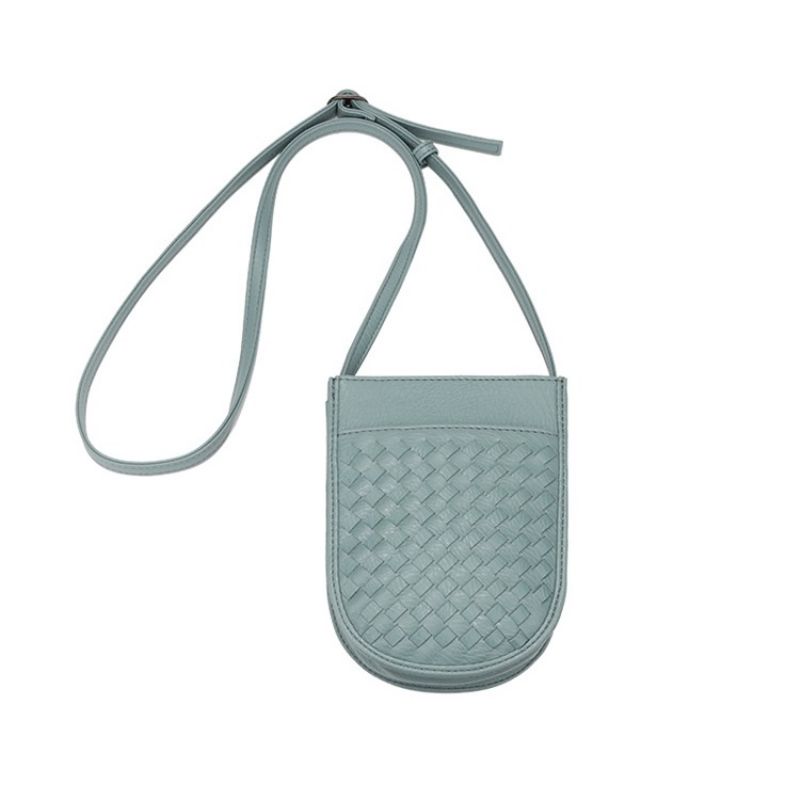 Kortfattet Strikket Mønster Crossbody Taske