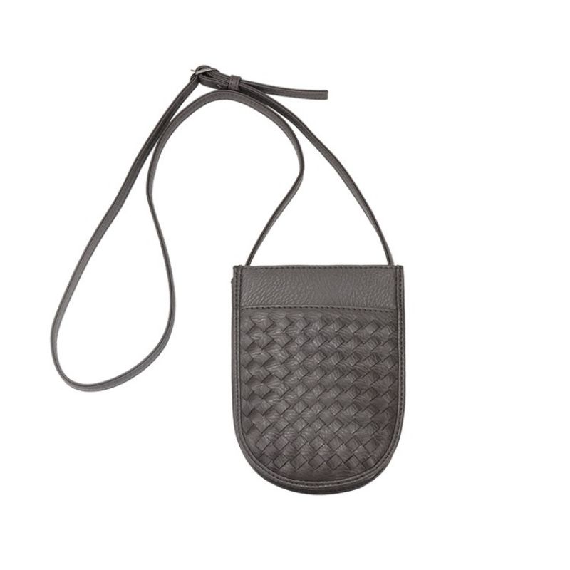 Kortfattet Strikket Mønster Crossbody Taske