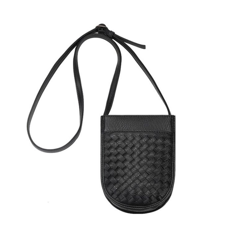 Kortfattet Strikket Mønster Crossbody Taske