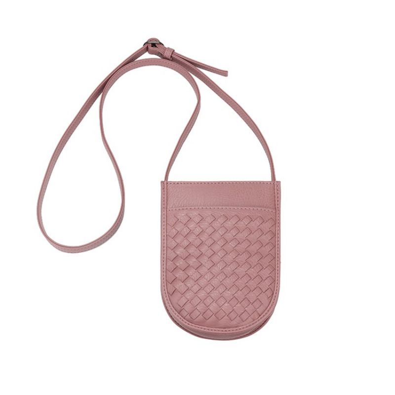 Kortfattet Strikket Mønster Crossbody Taske