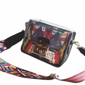 Lås Pu Cartoon Flap Crossbody-Tasker