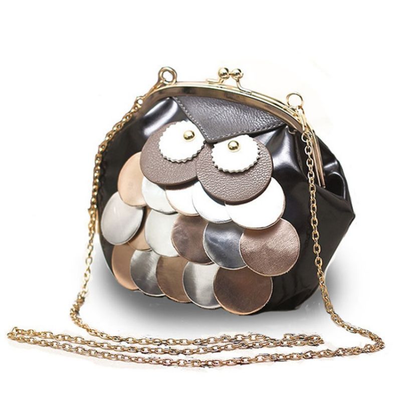 Novelty Owl Design Chain Crossbody-Taske