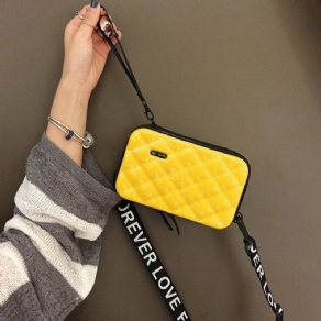 Plaid Prægede Pvc-Flap Crossbody-Tasker