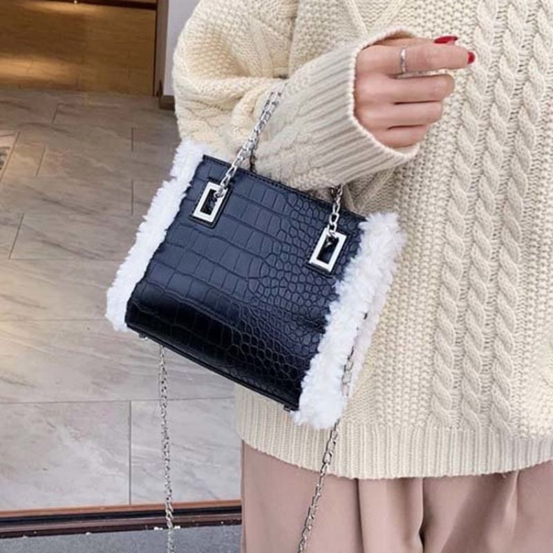 Pu Chain Alligator Rektangel Crossbody-Tasker Til Kvinder