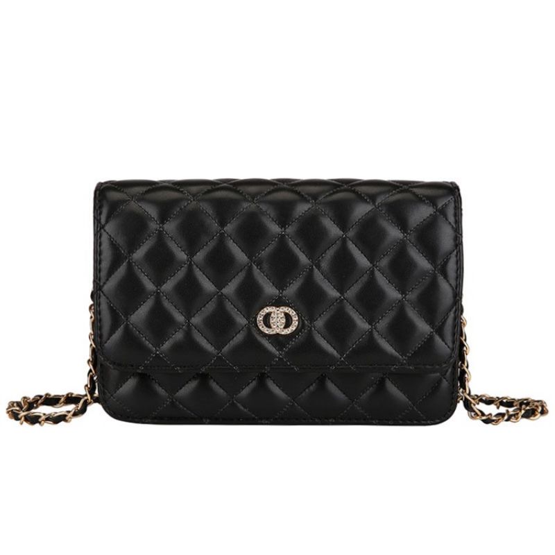 Pu-Tråd Plaid Rektangel Crossbody Tasker