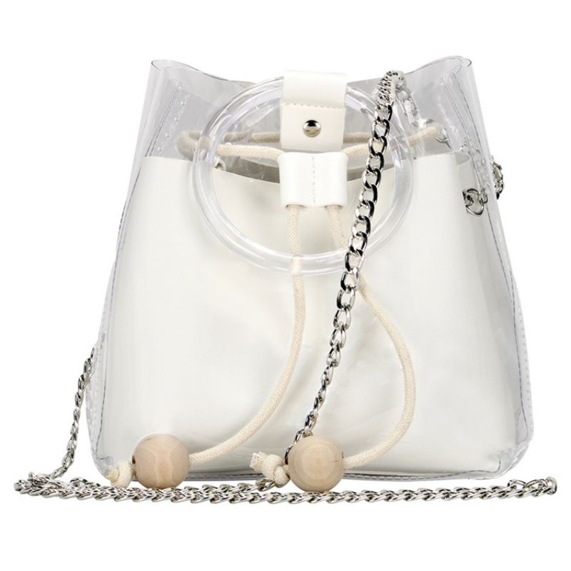 Pvc Almindelige Europæiske Tøndeformede Crossbody-Tasker