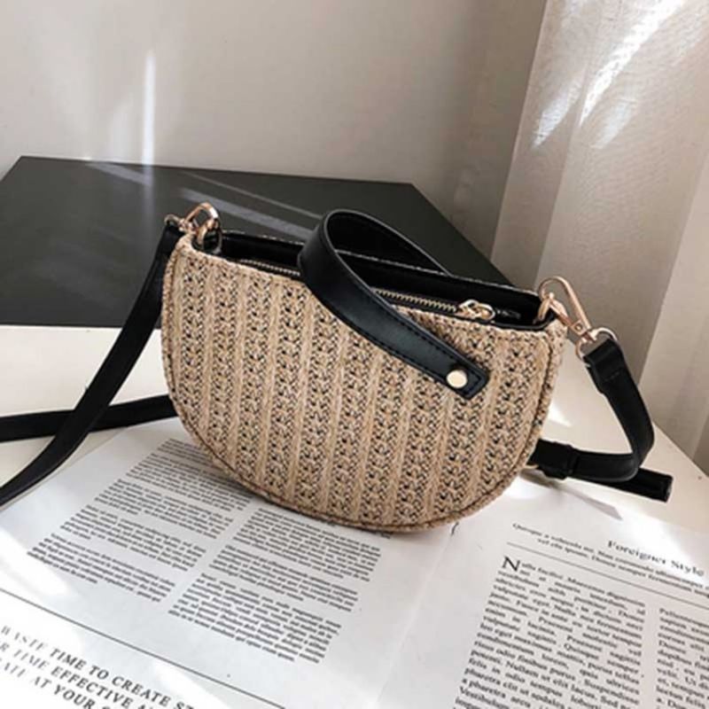 Straw Mode Crossbody Tasker