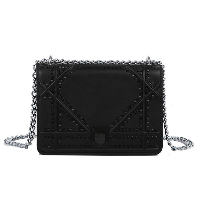 Tråd Pu Geometric Flap Crossbody-Tasker