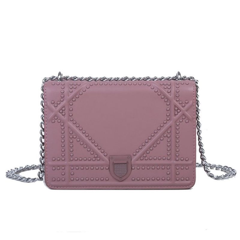 Tråd Pu Geometric Flap Crossbody-Tasker