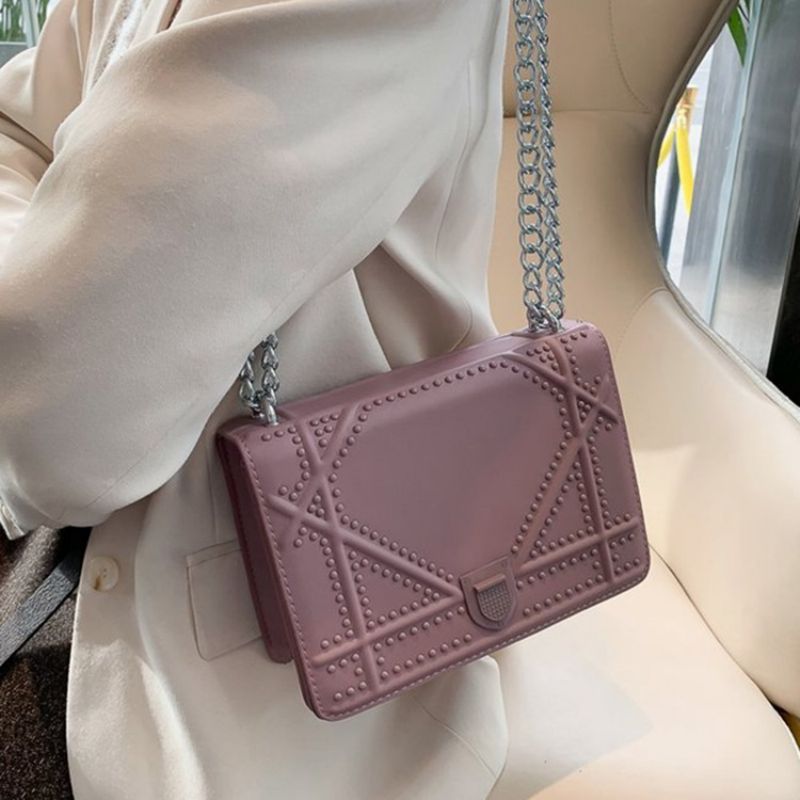 Tråd Pu Geometric Flap Crossbody-Tasker