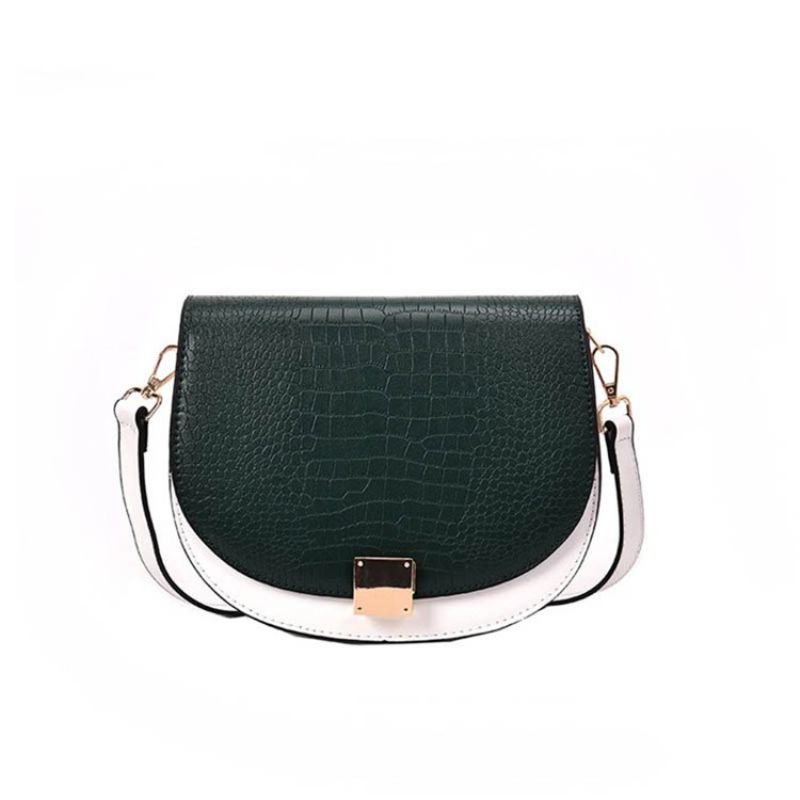 Tråd Pu Sadel Tofarvet Crossbody-Taske