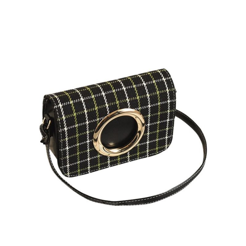 Trendy Plaid Crossbody-Taske Til Kvinder