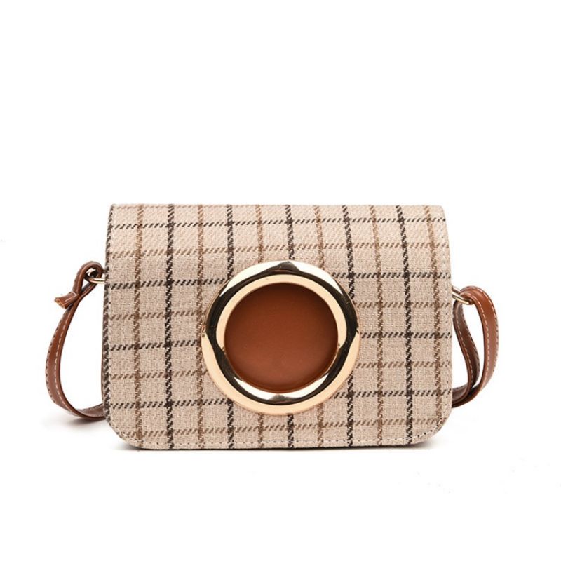 Trendy Plaid Crossbody-Taske Til Kvinder