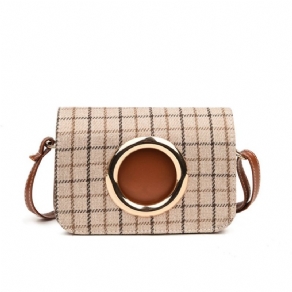 Trendy Plaid Crossbody-Taske Til Kvinder