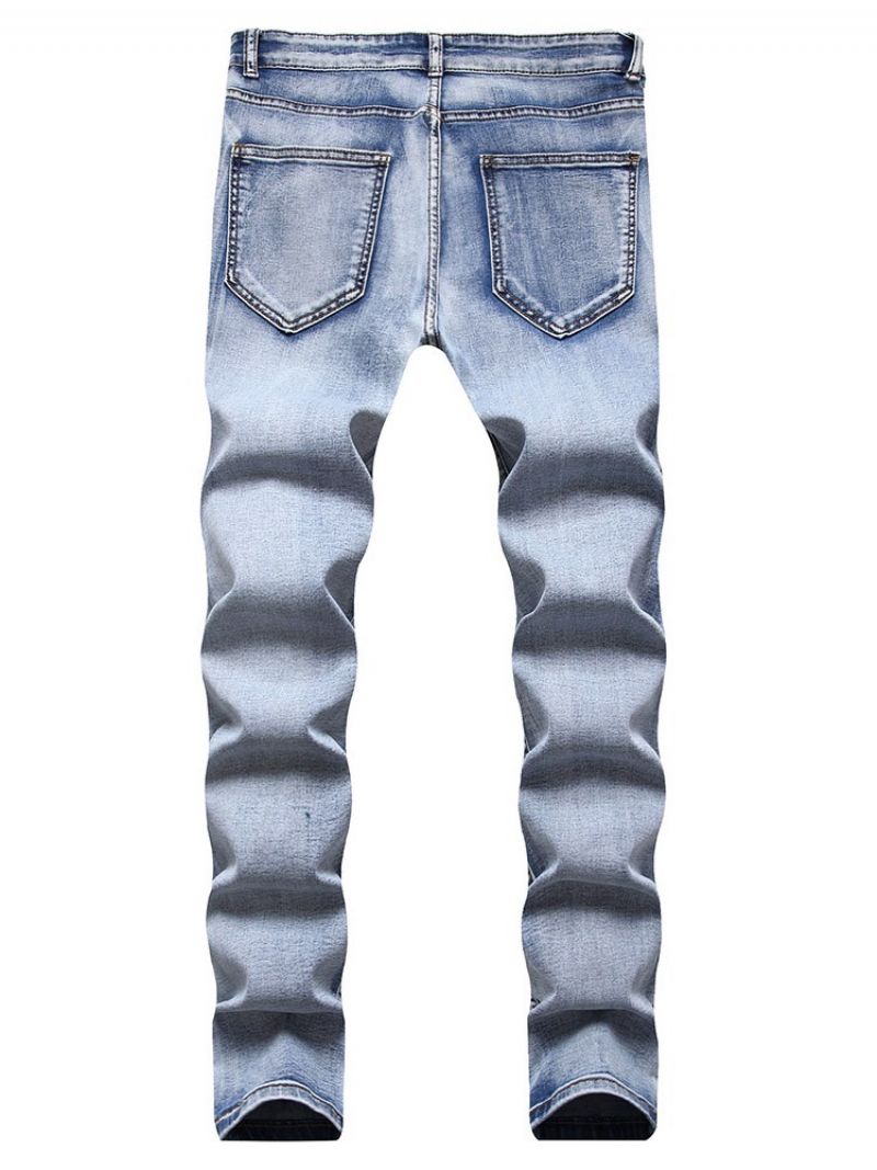 Almindelig Lige Lynlås Med Hul Europæiske Jeans Til Mænd