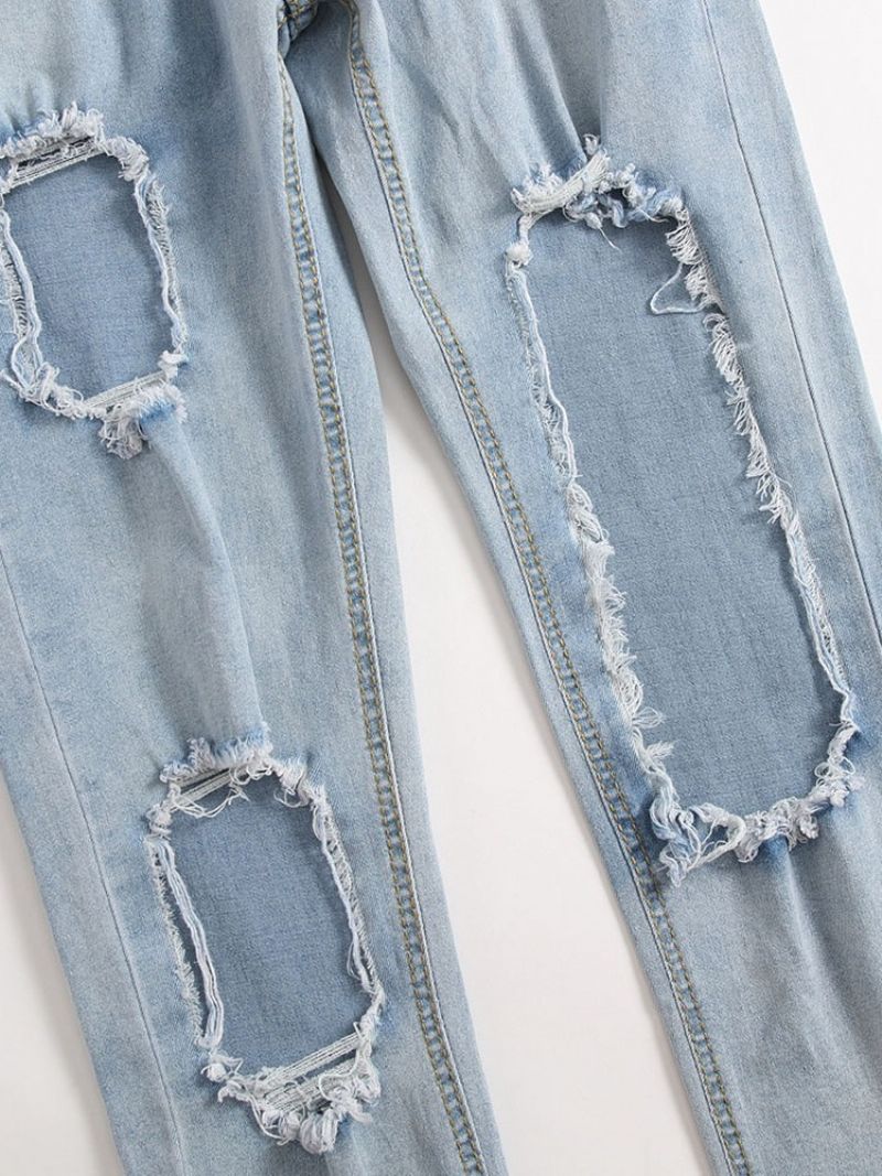 Almindelig Lige Lynlås Med Hul Koreanske Mænds Jeans