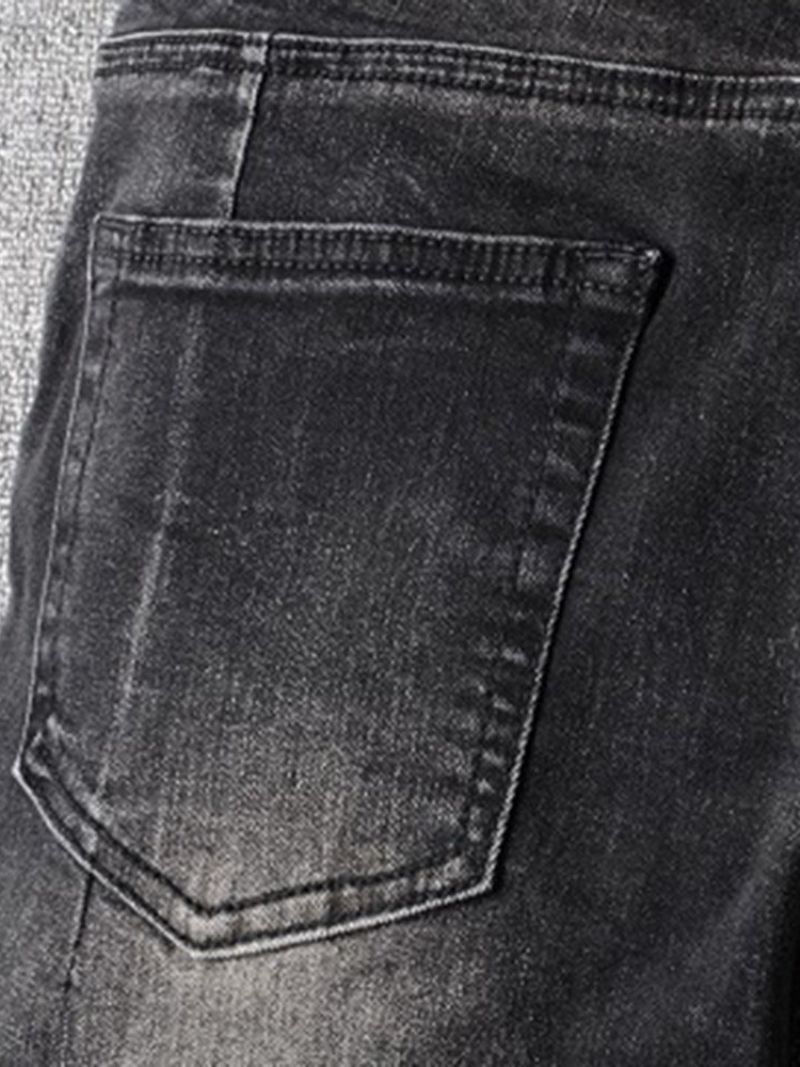 Almindeligt Blyant Bukser Hul Mode Mellemtalje Jeans