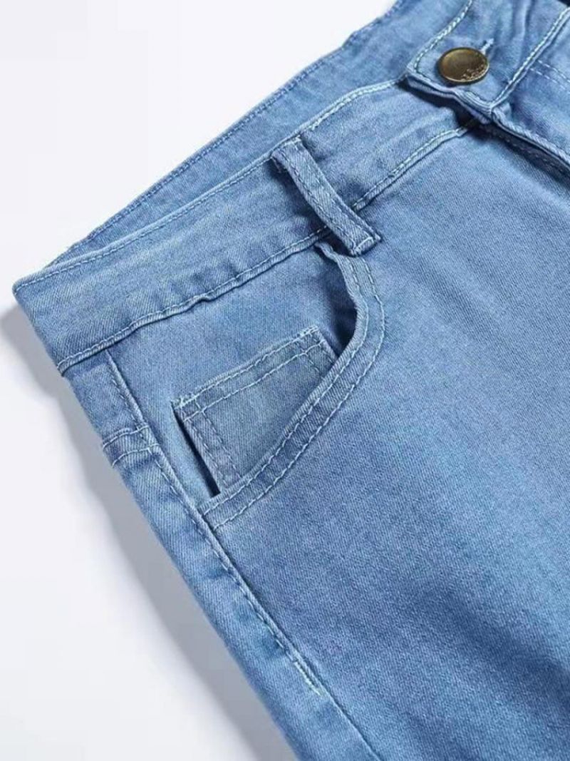 Almindeligt Blyantbukser Med Mellemtalje Europæiske Mænds Jeans