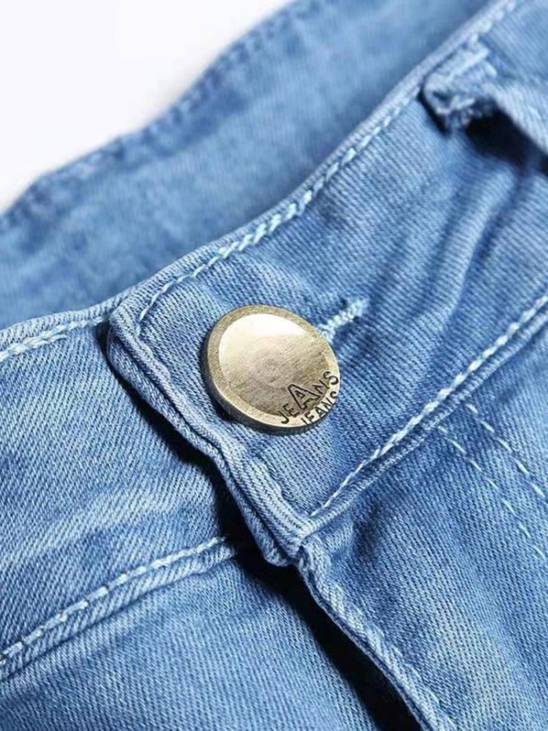 Almindeligt Blyantbukser Med Mellemtalje Europæiske Mænds Jeans