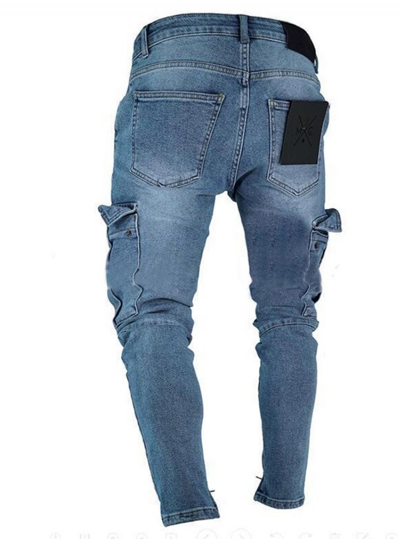 Almindeligt Slidte Pencil Pants European Zipper Jeans