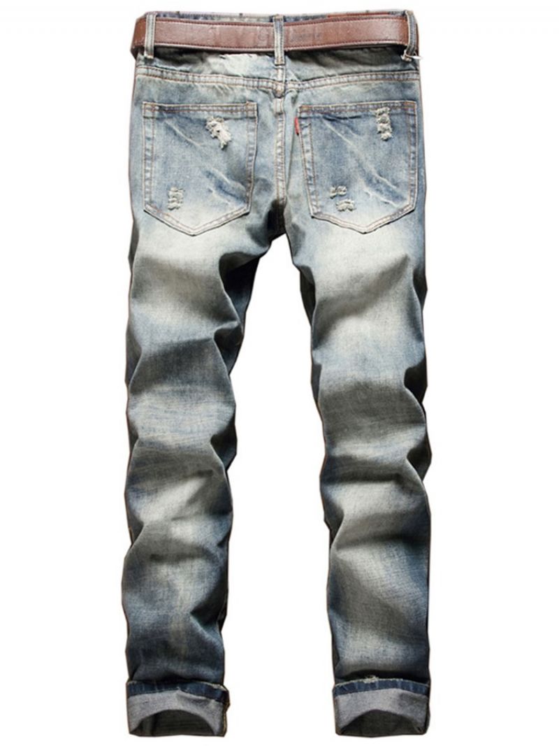 Casual Holes Denim Jeans Til Mænd