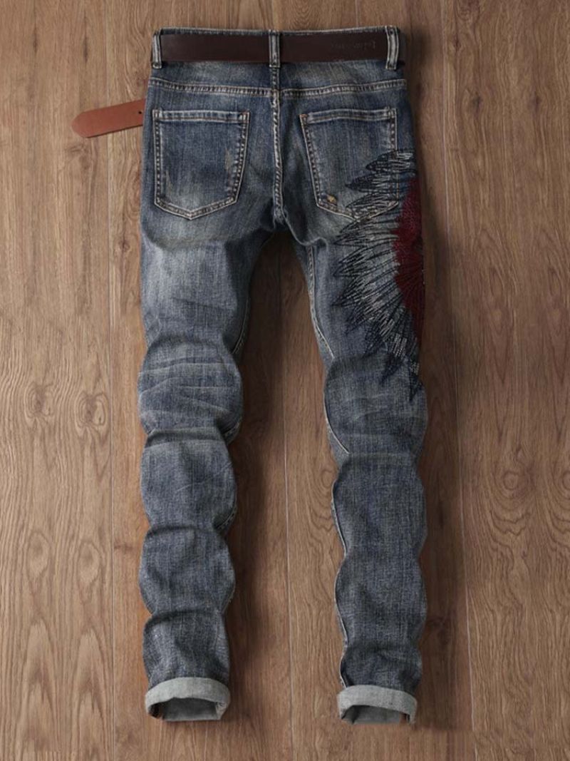 Casual Jeans Med Mellemtalje