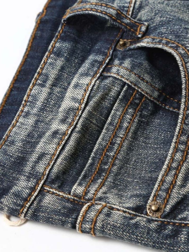 Casual Jeans Med Mellemtalje