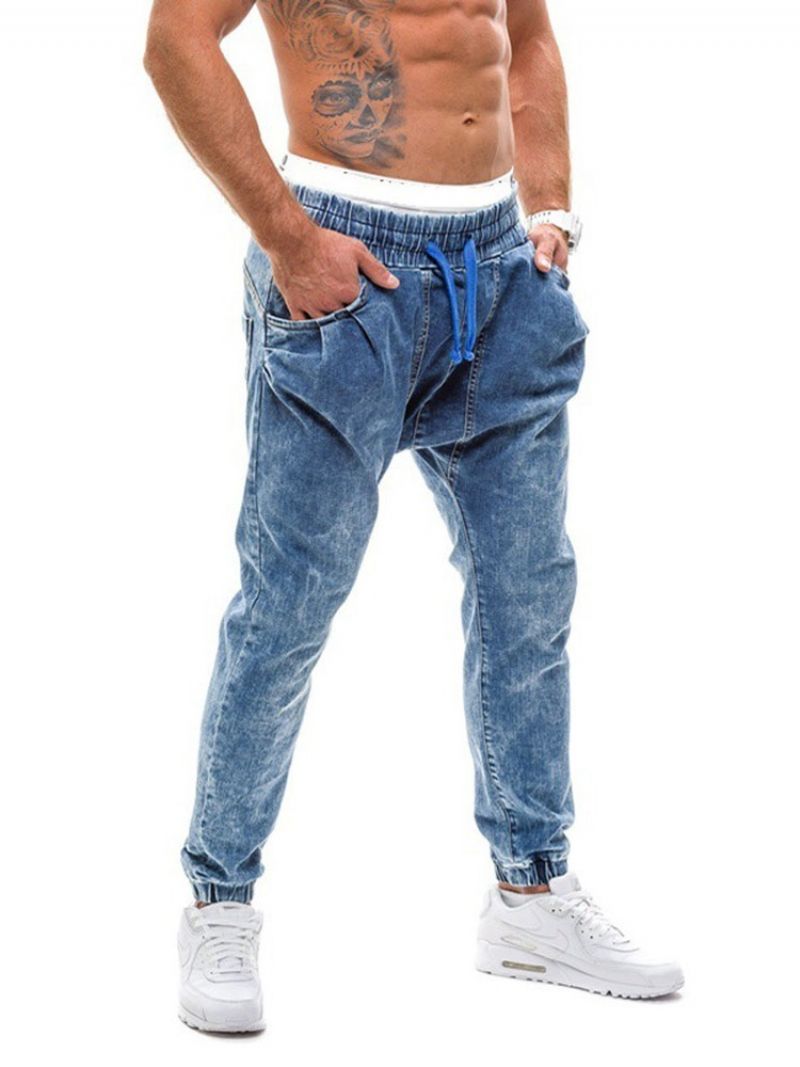 Gradient Lige Midtalje Snøre Jeans Til Mænd