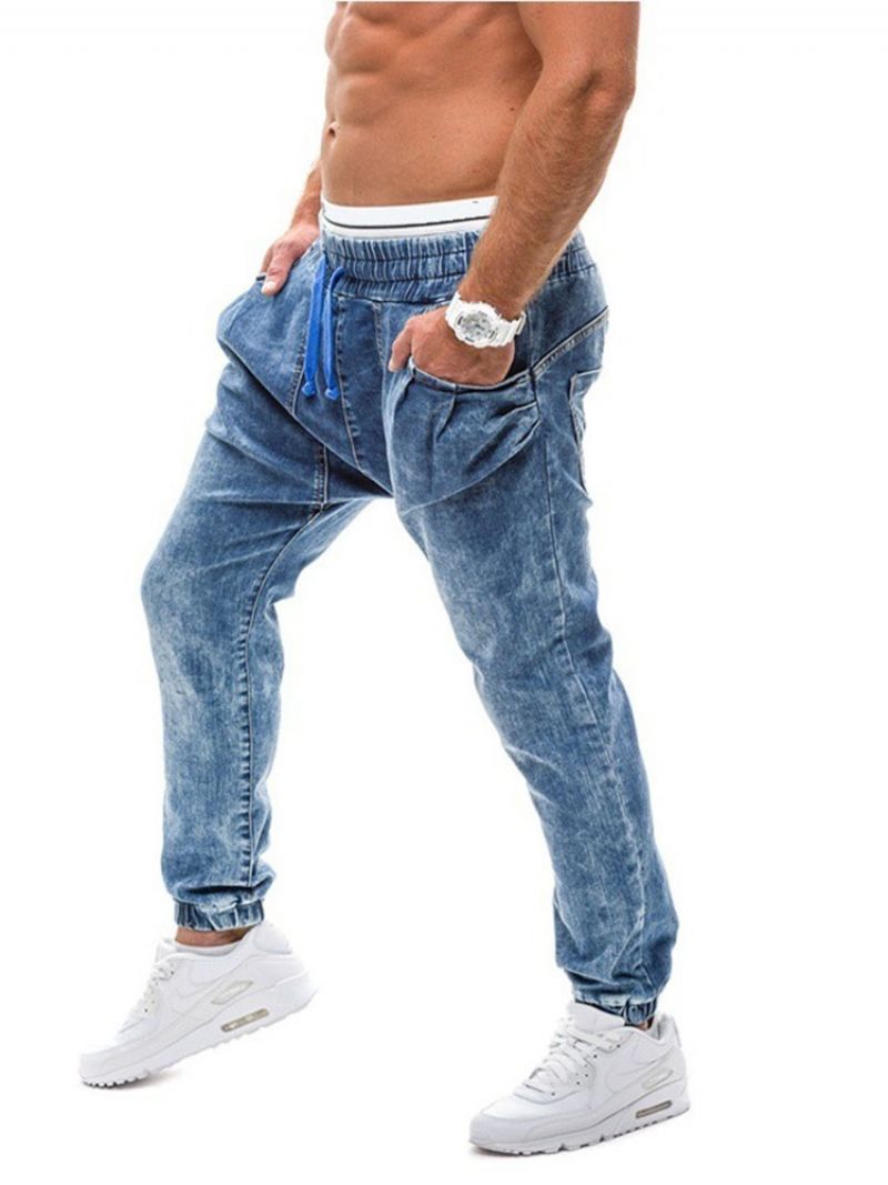 Gradient Lige Midtalje Snøre Jeans Til Mænd