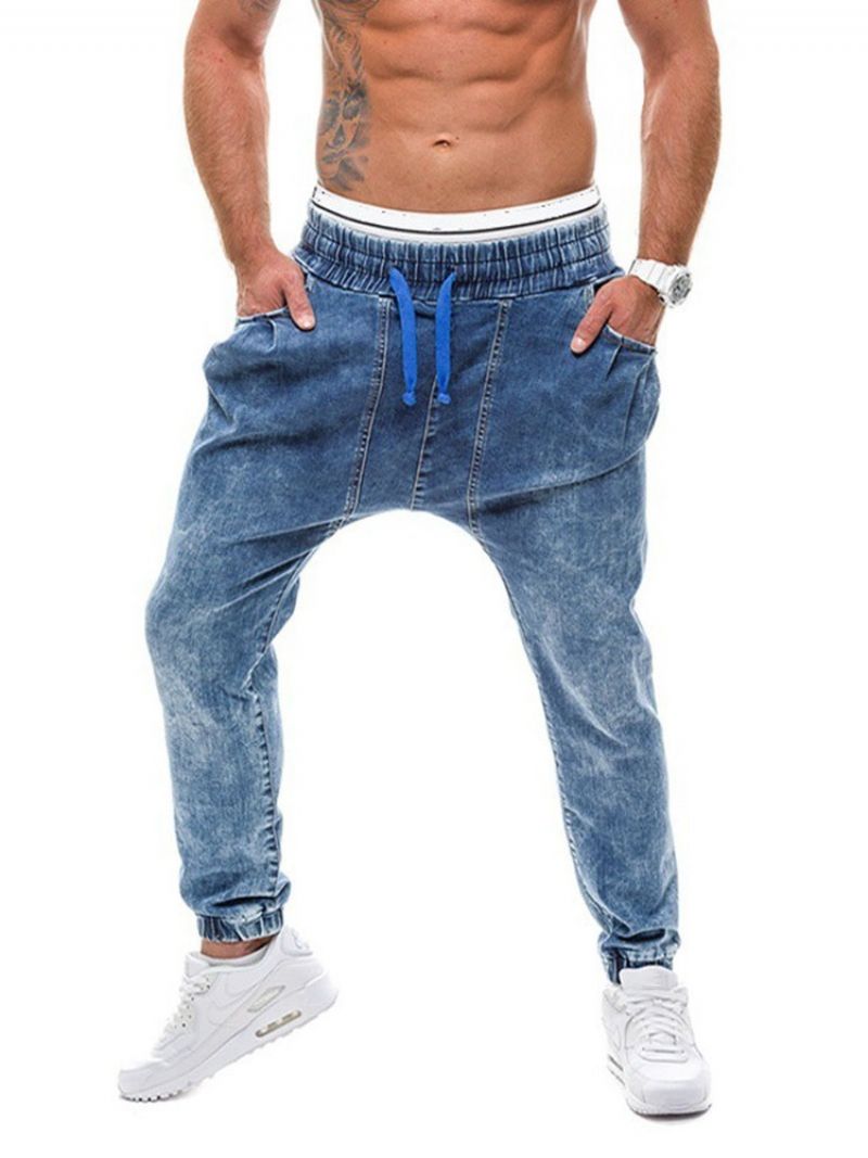 Gradient Lige Midtalje Snøre Jeans Til Mænd