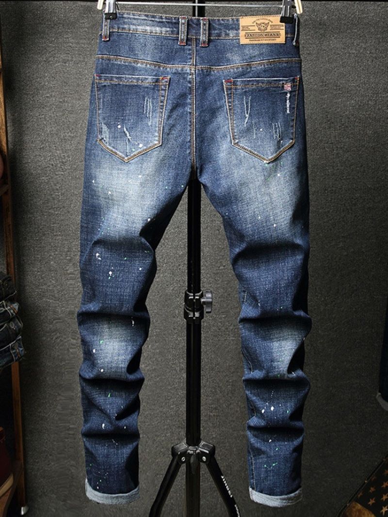 Hip Hop Jeans Med Lige Huler