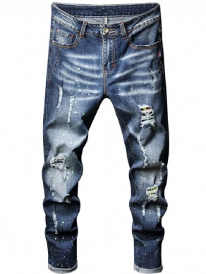 Hip Hop Jeans Med Lige Huler