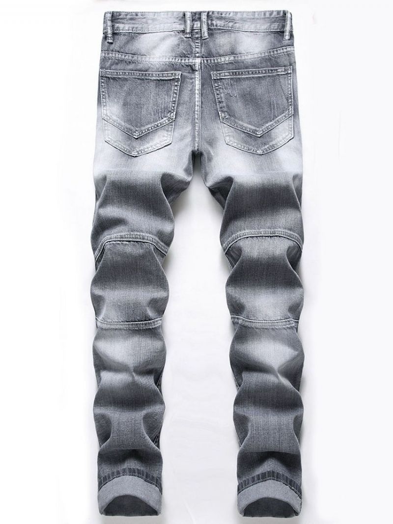 Hul Lynlås Midtalje Mænds Jeans