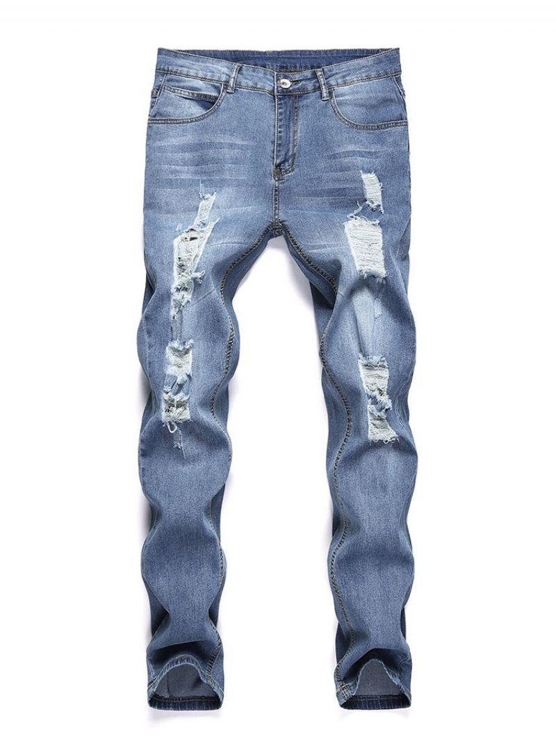 Huller Almindelige Blyantbukser Casual Jeans Med Mellemtalje