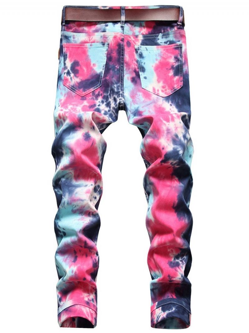 Lige Tie-Dye Mid Waist Hip Hop Jeans