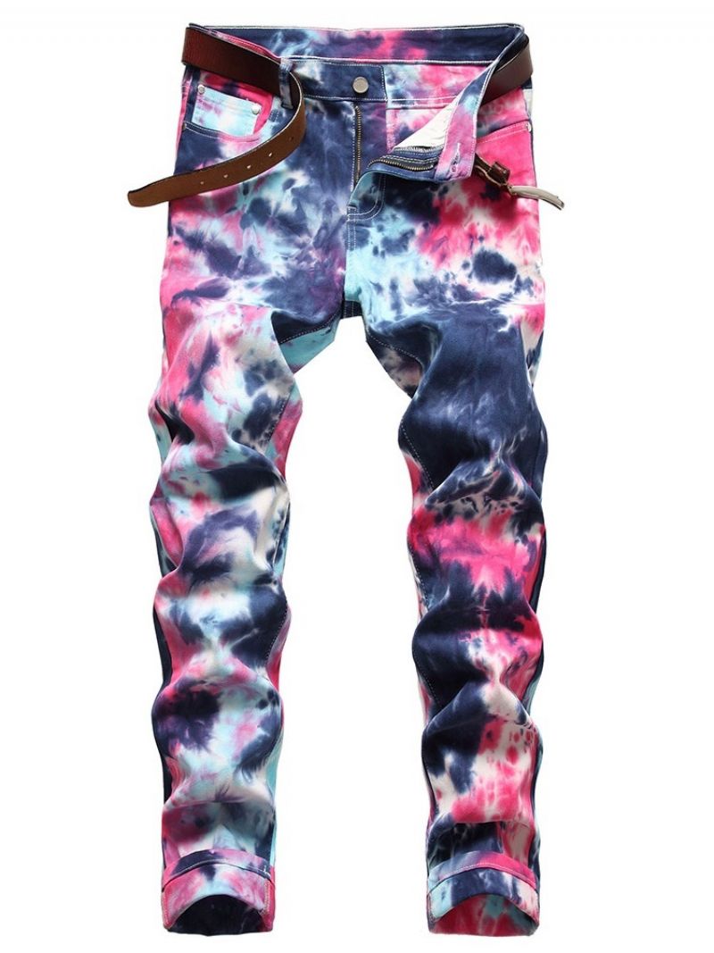 Lige Tie-Dye Mid Waist Hip Hop Jeans