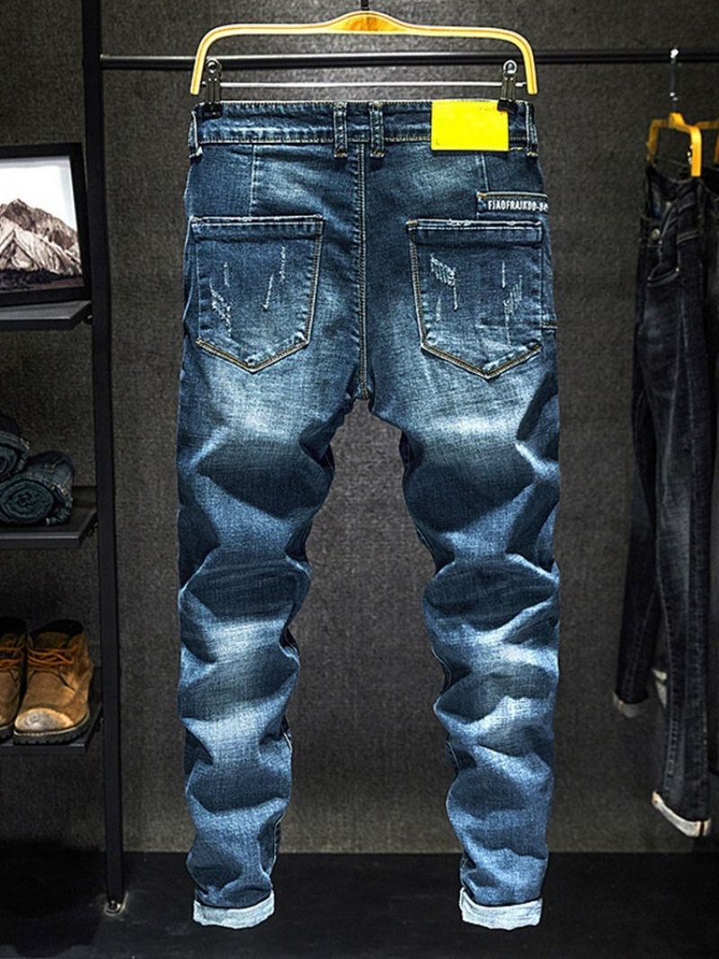 Lomme Almindelig Mellemtalje Lynlås Afslappede Jeans