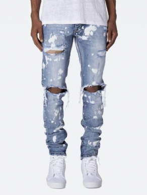 Lynlås Casual Mid Waist Mænds Jeans