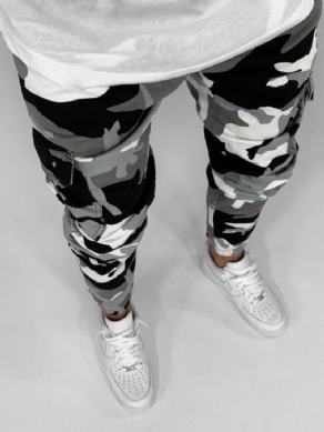 Pencil Pants Camouflage Europæiske Mænds Jeans