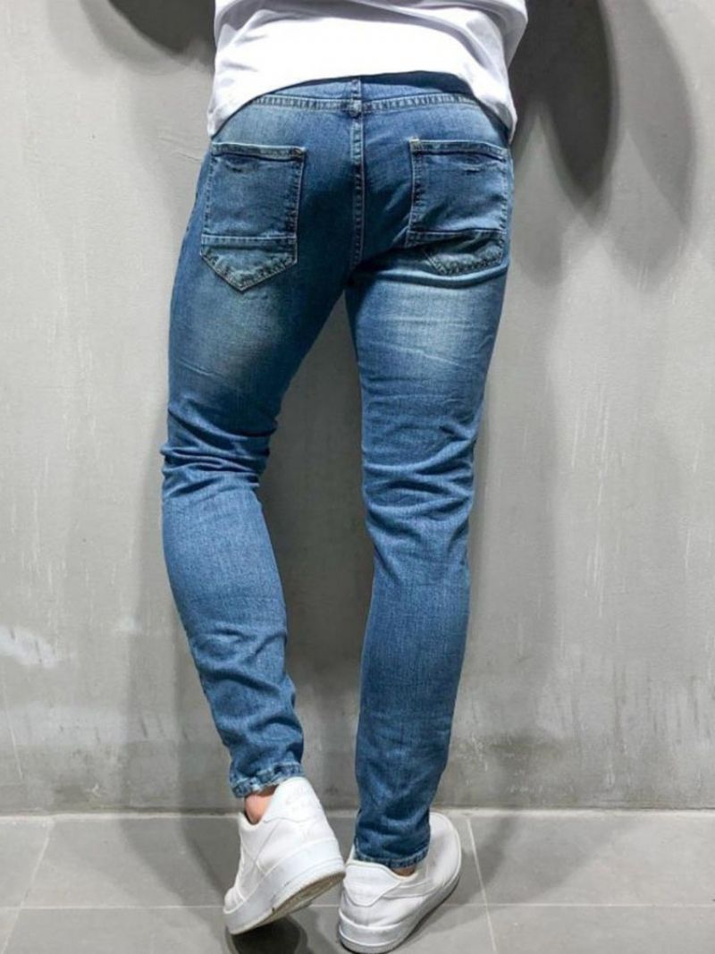 Pencil Pants Hul Lynlås Europæiske Jeans