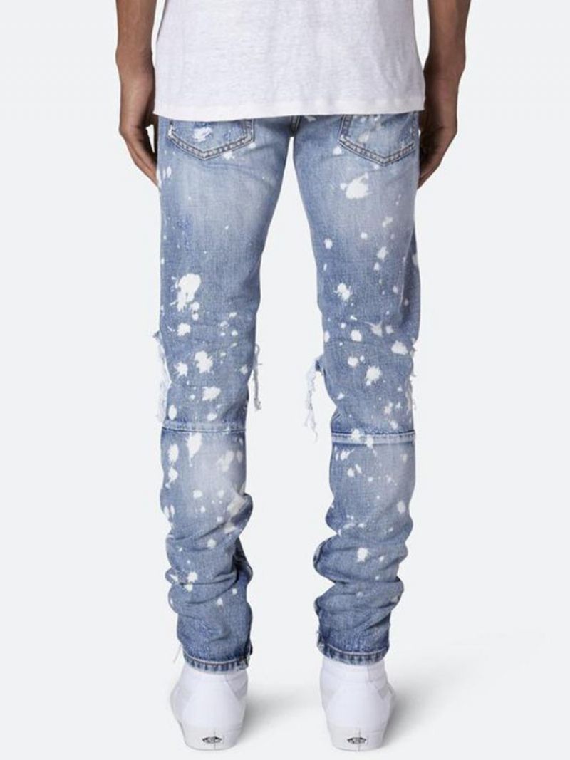 Pencil Pants Hul Mid Waist Mænds Jeans