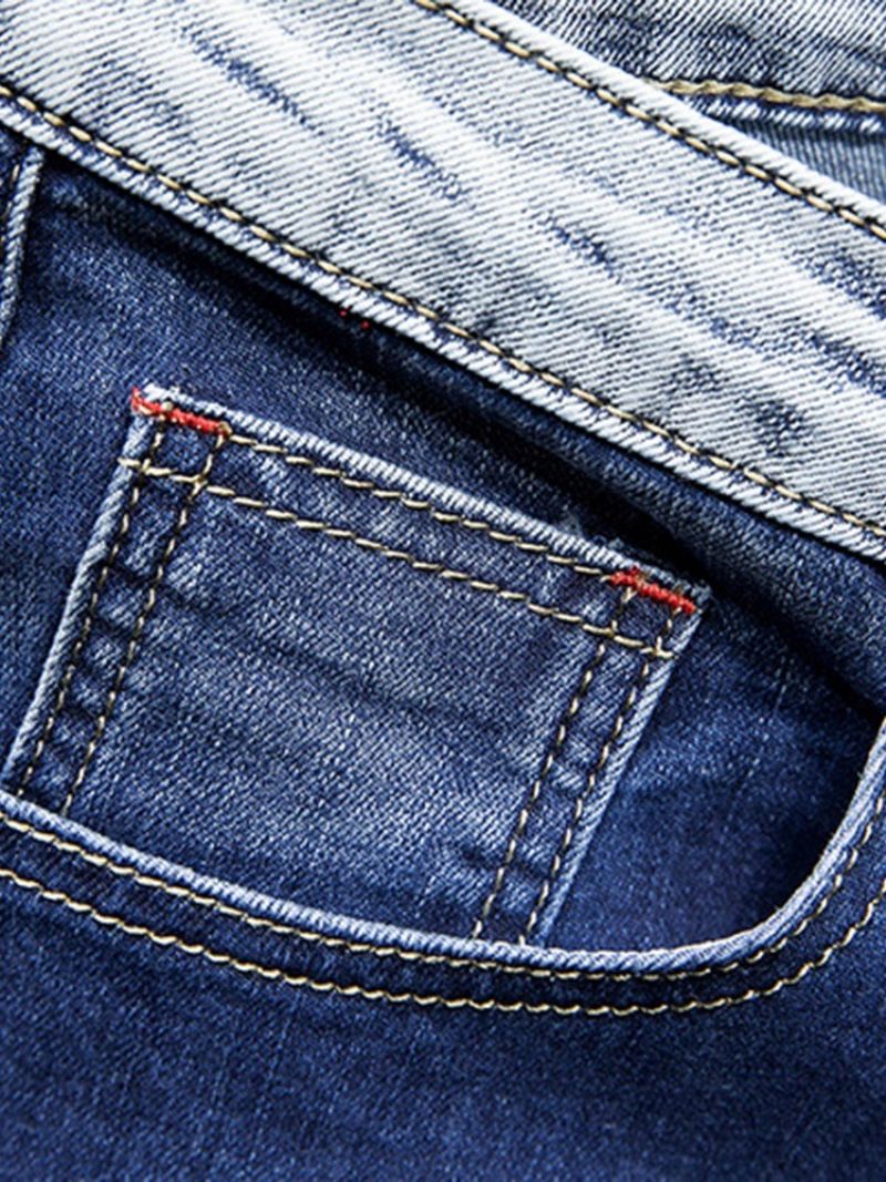 Pocket Jeans Med Mellemtalje Lynlås