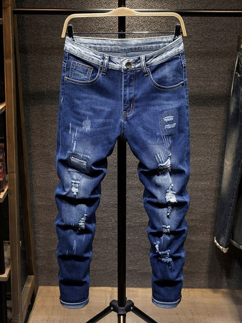 Pocket Jeans Med Mellemtalje Lynlås