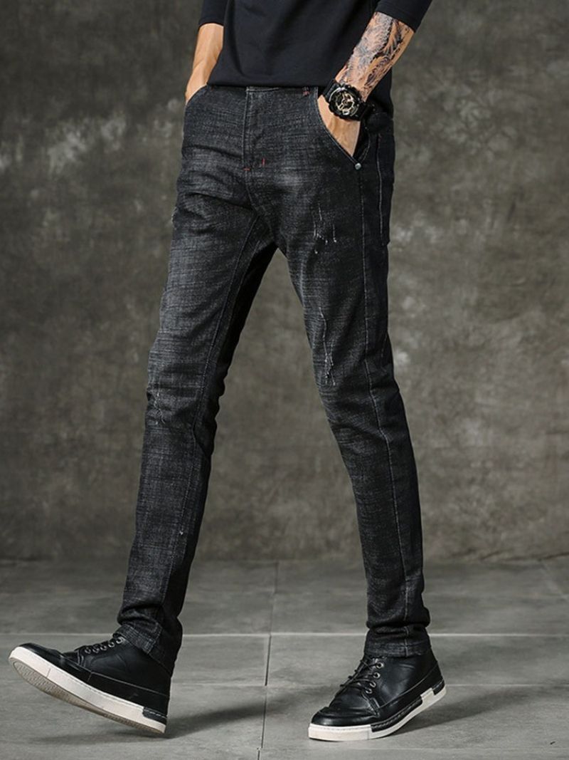 Slidte Pencil Pants European Mid Waist Jeans